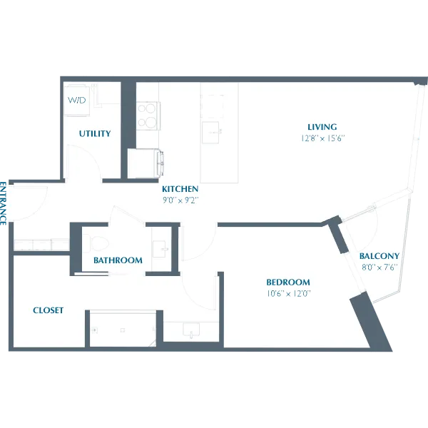 Eastline Residences Rise apartments Dallas Floor plan 9