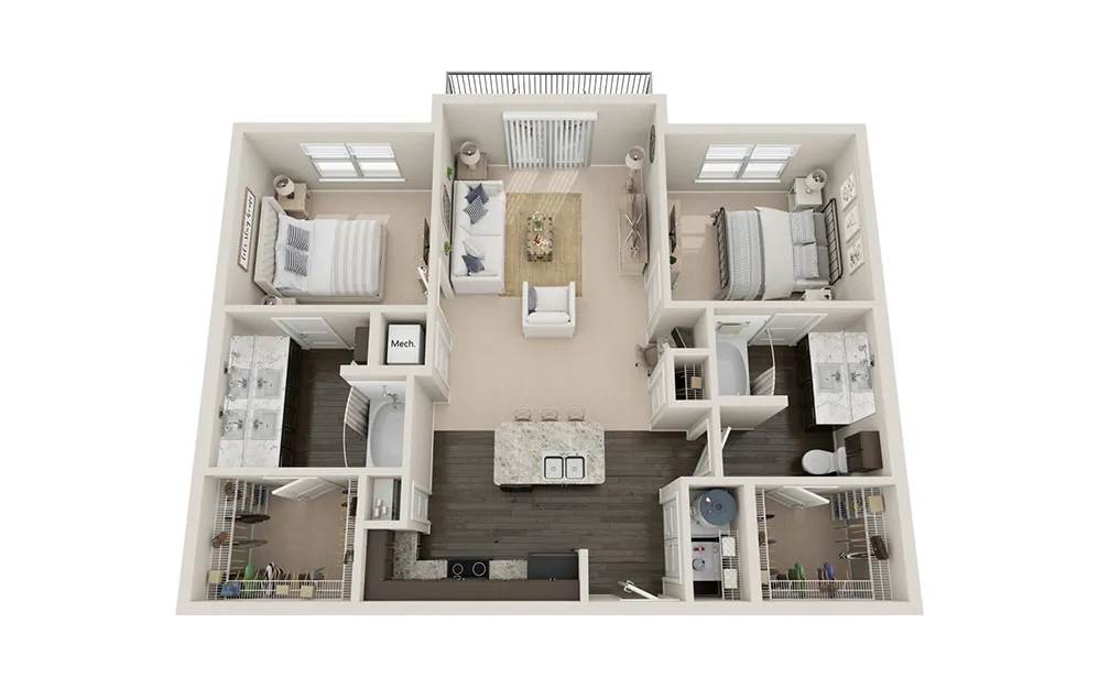 Eastpark at Rayzor Ranch Rise apartments Dallas Floor plan 7
