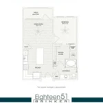 Eighteen 51 Brinker Rise apartments Dallas Floor plan 1