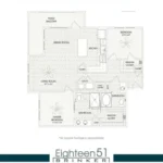 Eighteen 51 Brinker Rise apartments Dallas Floor plan 14