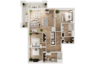 Eighteen 51 Brinker Rise apartments Dallas Floor plan 17