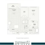 Eighteen 51 Brinker Rise apartments Dallas Floor plan 5