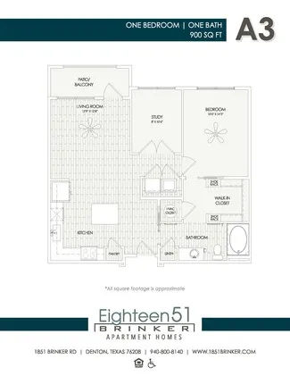 Eighteen 51 Brinker Rise apartments Dallas Floor plan 5