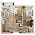 Eighteen 51 Brinker Rise apartments Dallas Floor plan 6