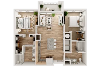 Eighteen 51 Brinker Rise apartments Dallas Floor plan 9