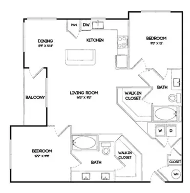 Elan Denton Rise apartments Dallas Floor plan 11