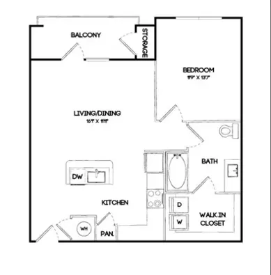 Elan Denton Rise apartments Dallas Floor plan 4