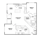 Elan Denton Rise apartments Dallas Floor plan 8
