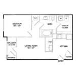Elan Keller Ranch Rise apartments Dallas Floor plan 1