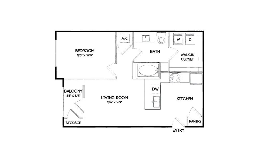 Elan Keller Ranch Rise apartments Dallas Floor plan 1