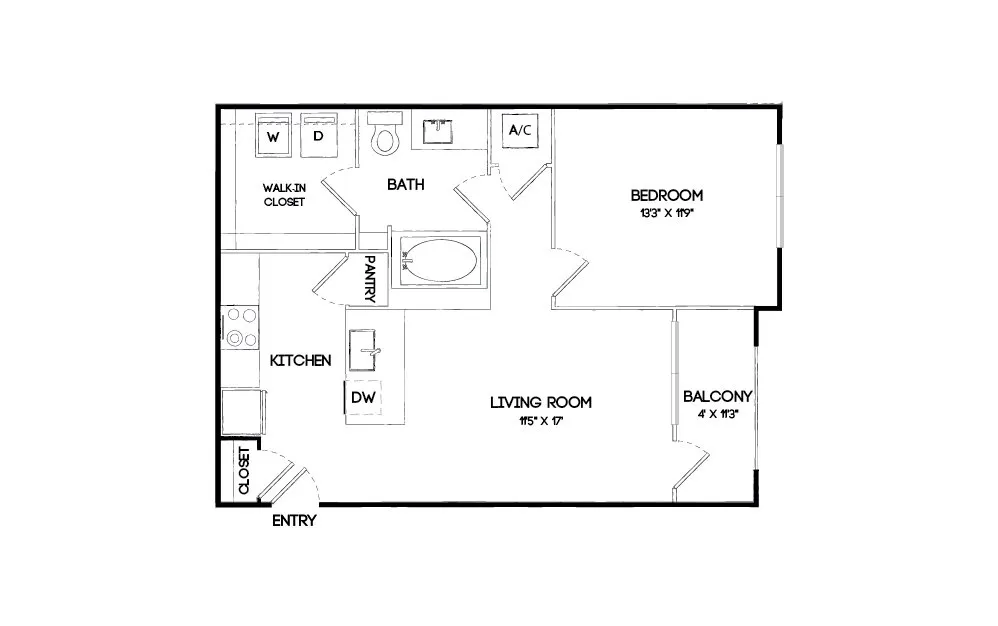 Elan Keller Ranch Rise apartments Dallas Floor plan 2