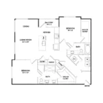 Elan Keller Ranch Rise apartments Dallas Floor plan 7