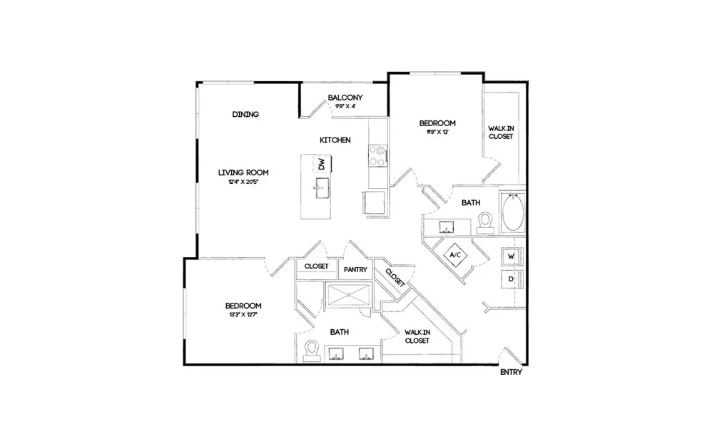 Elan Keller Ranch Rise apartments Dallas Floor plan 7