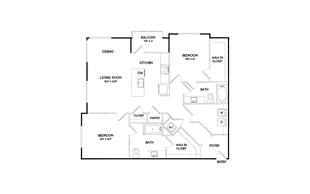 Elan Keller Ranch Rise apartments Dallas Floor plan 8