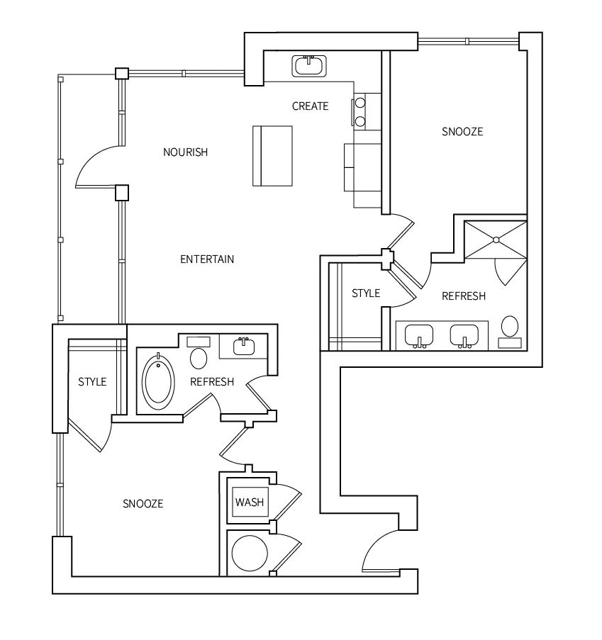 Ele Lower Greenville Rise apartments Dallas Floor plan 16