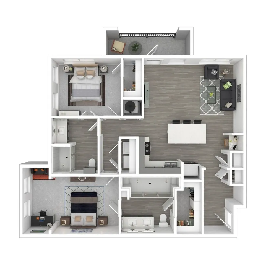 Enclave at the Carter Rise apartments Dallas Floor plan 11
