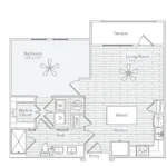 Enclave at the Carter Rise apartments Dallas Floor plan 2
