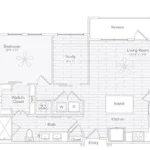 Enclave at the Carter Rise apartments Dallas Floor plan 3