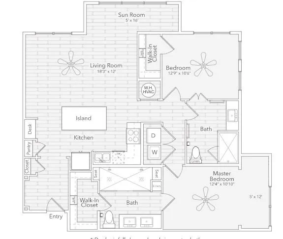 Enclave at the Carter Rise apartments Dallas Floor plan 9