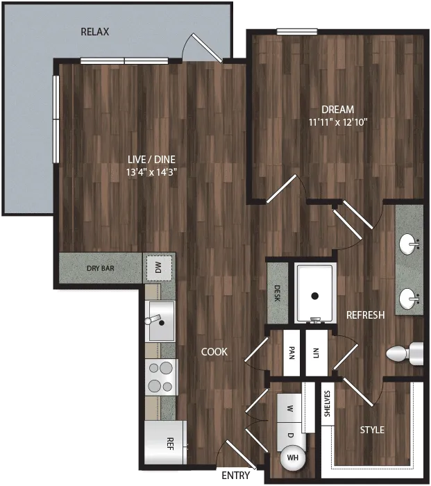 Encore Panther Island Rise apartments Dallas Floor plan 12
