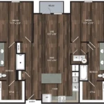 Encore Panther Island Rise apartments Dallas Floor plan 14