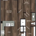 Encore Panther Island Rise apartments Dallas Floor plan 4