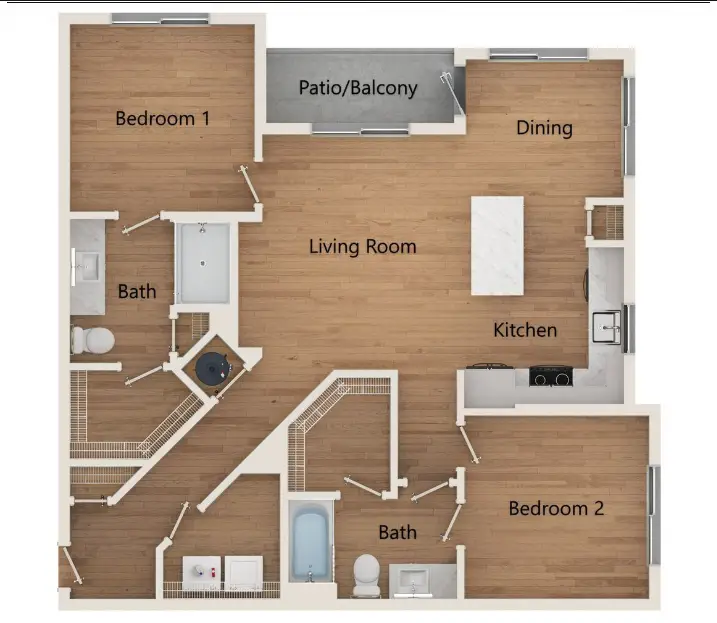 Espria Rise apartments Houston FloorPlan 9