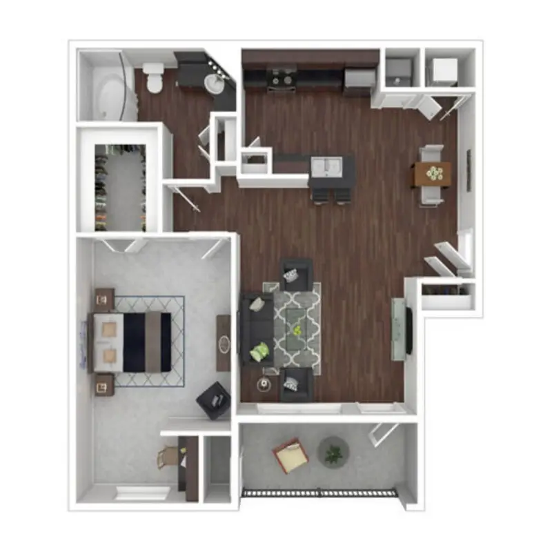 Florence Eldridge Rise Apartments Floorplan 1