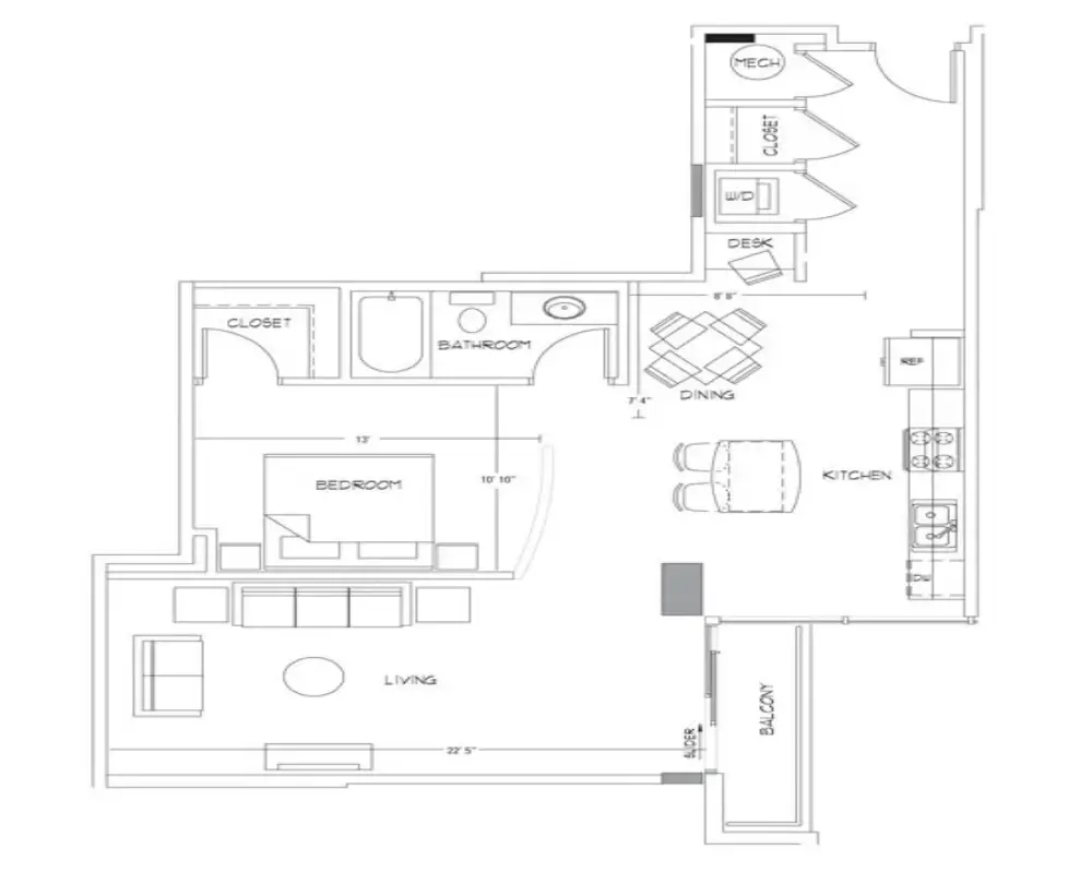 Glass House by Windsor Apartments Rise Apartments Floorplan 15