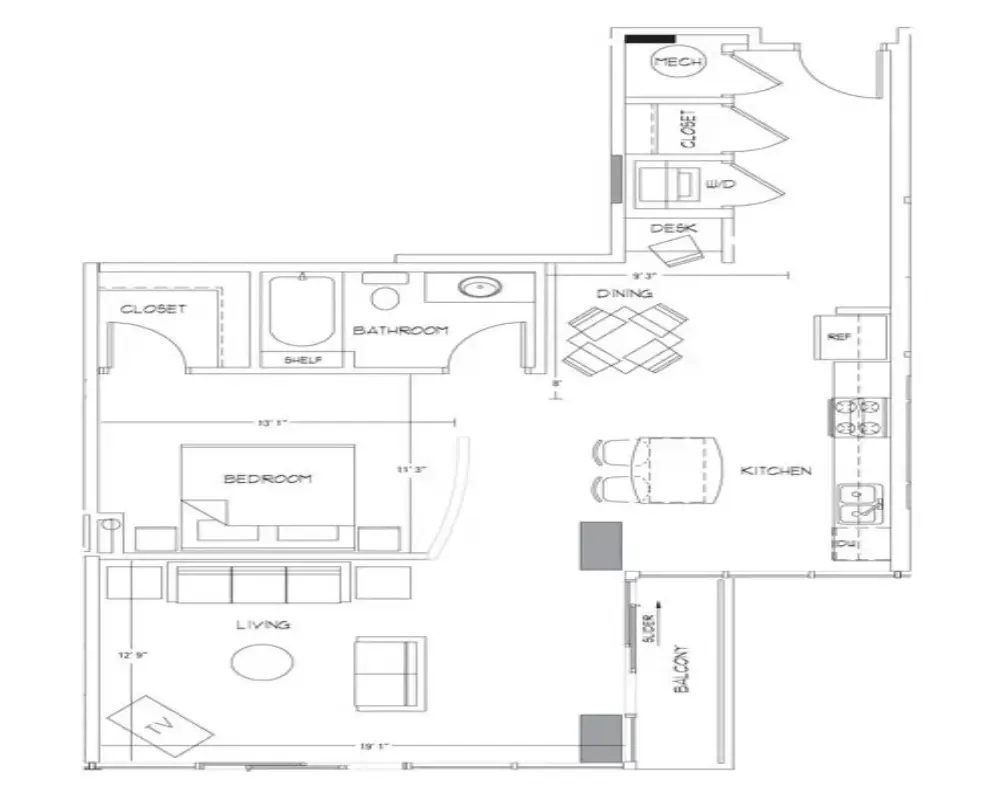 Glass House by Windsor Apartments Rise Apartments Floorplan 16