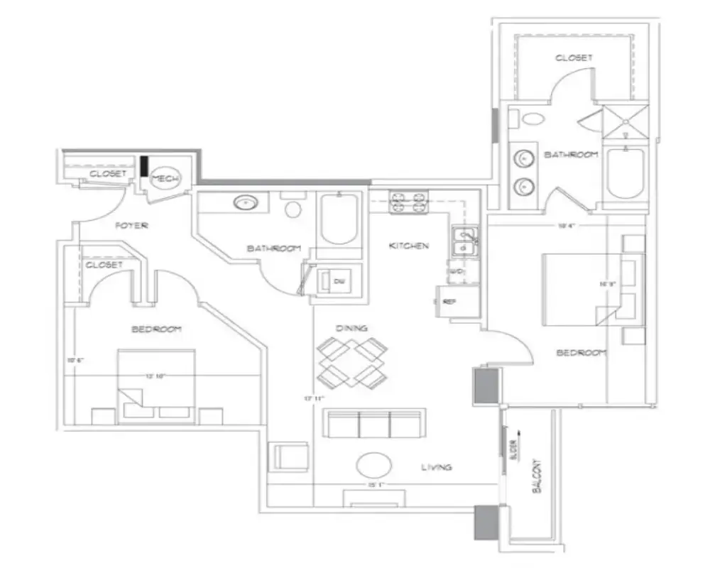 Glass House by Windsor Apartments Rise Apartments Floorplan 21