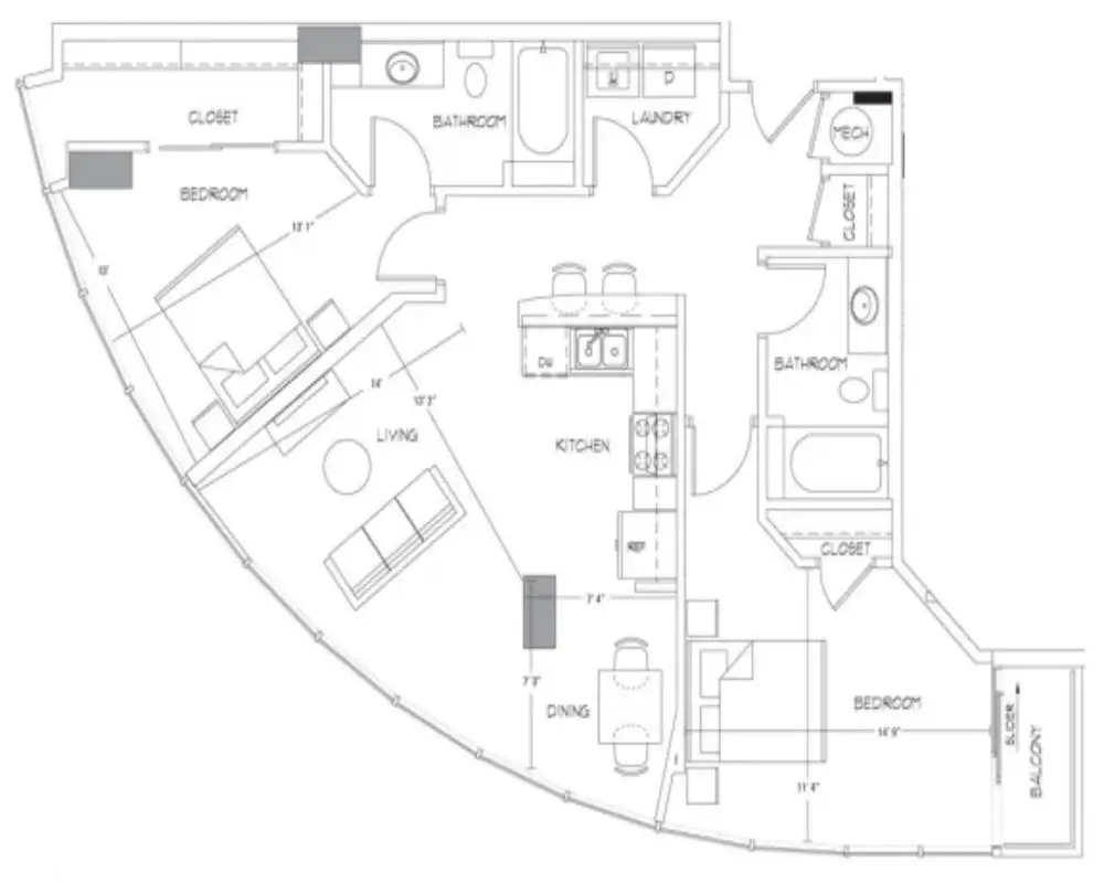 Glass House by Windsor Apartments Rise Apartments Floorplan 23