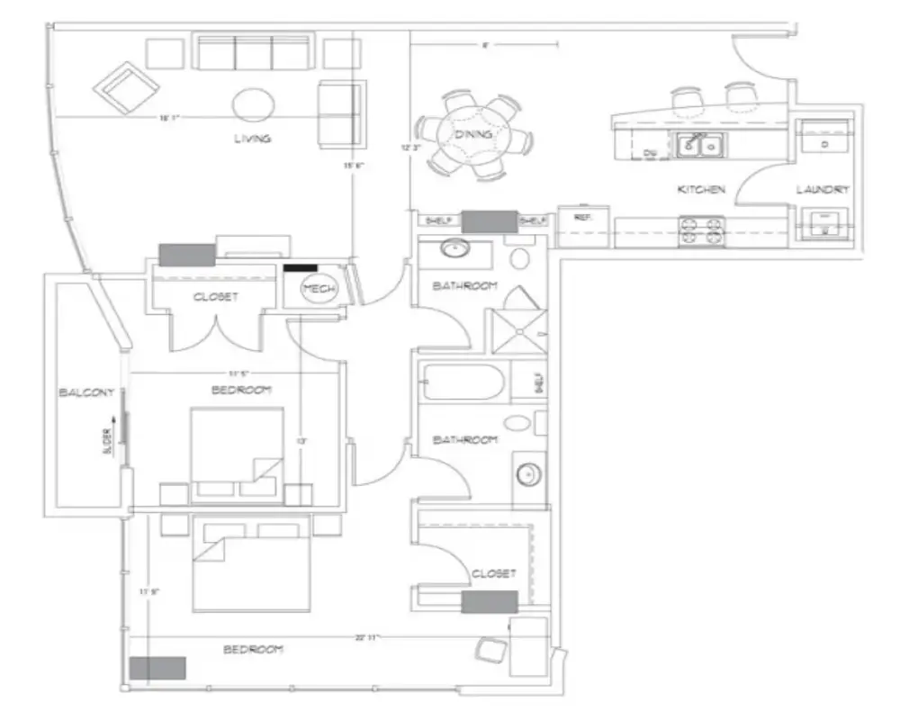 Glass House by Windsor Apartments Rise Apartments Floorplan 29