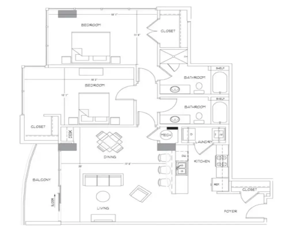 Glass House by Windsor Apartments Rise Apartments Floorplan 31