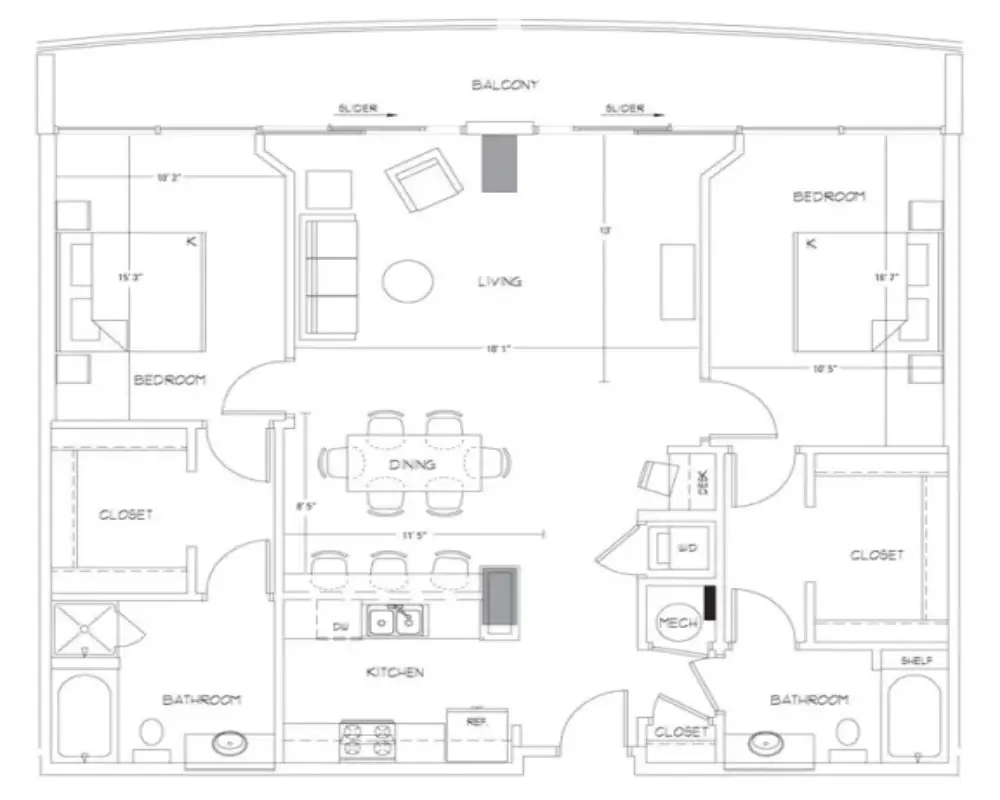 Glass House by Windsor Apartments Rise Apartments Floorplan 32