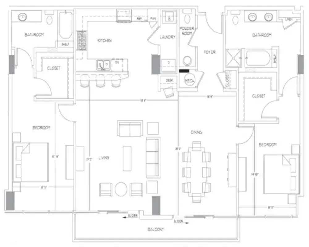 Glass House by Windsor Apartments Rise Apartments Floorplan 36
