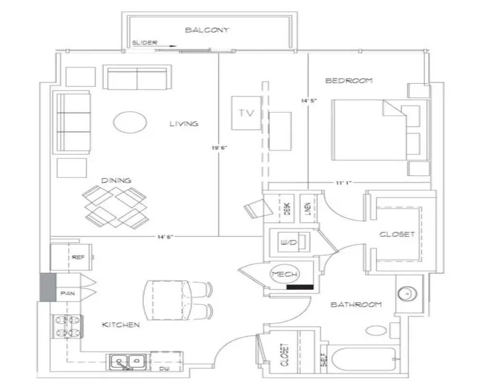 Glass House by Windsor Apartments Rise Apartments Floorplan 4