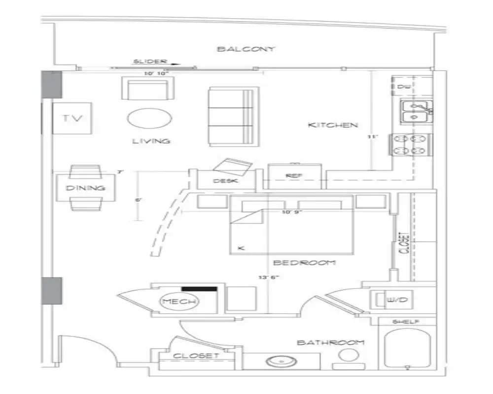 Glass House by Windsor Apartments Rise Apartments Floorplan 7