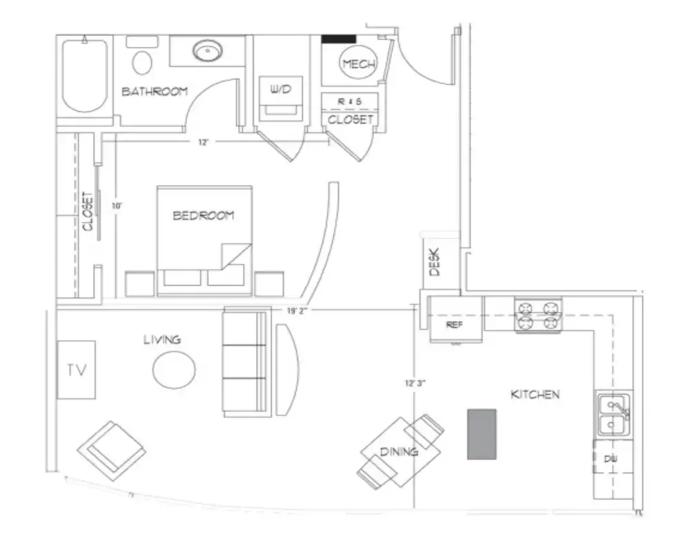 Glass House by Windsor Apartments Rise Apartments Floorplan 9