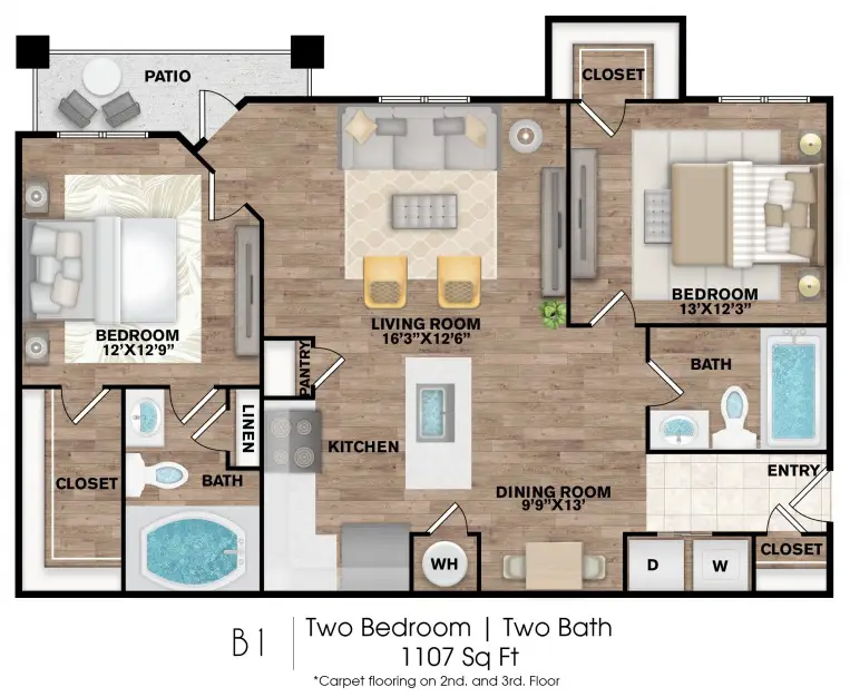 Grand Villas at Tuscan Lakes Rise Apartments Houston FloorPlan 7