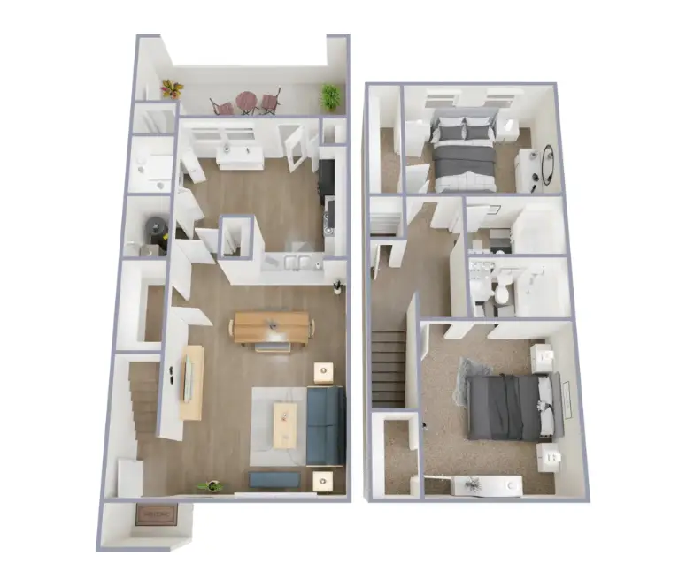 Greens of Hickory Trail Rise apartments Dallas FloorPlan 1