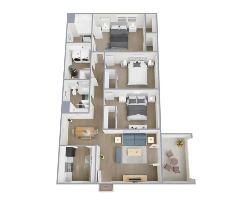 Greens of Hickory Trail Rise apartments Dallas FloorPlan 3