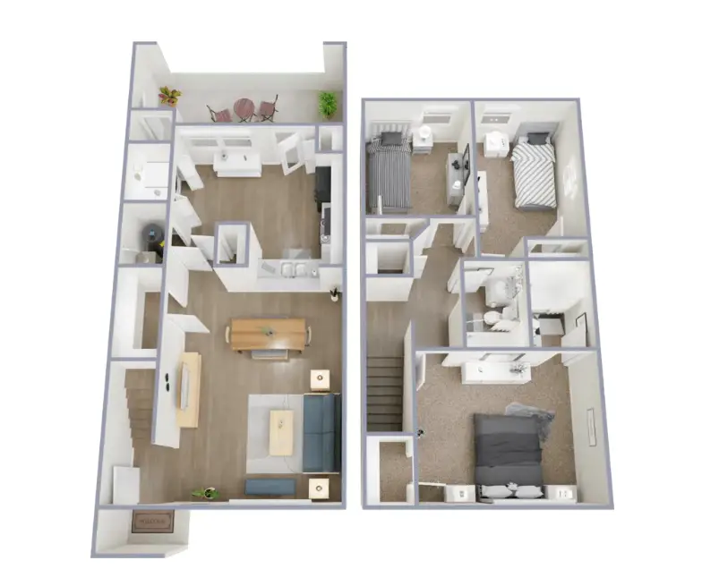 Greens of Hickory Trail Rise apartments Dallas FloorPlan 4