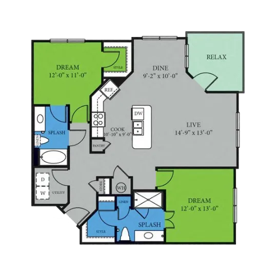 Highpoint at Cypresswood Rise apartments Houston Floor plan 10