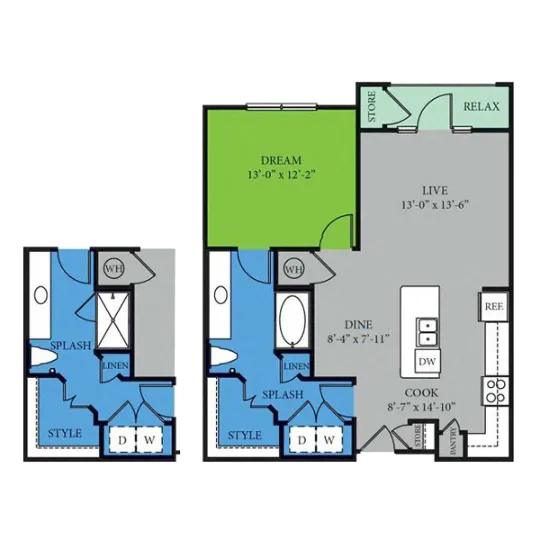 Highpoint at Cypresswood Rise apartments Houston Floor plan 5