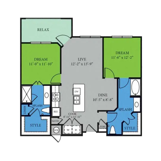 Highpoint at Cypresswood Rise apartments Houston Floor plan 7