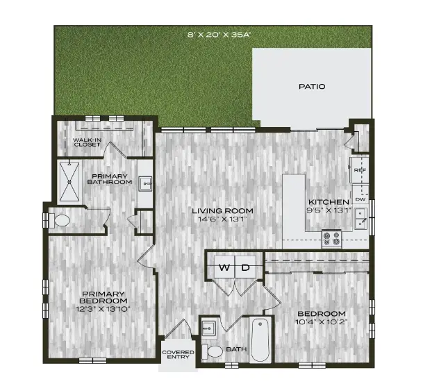 Horizon at Ridgeview Rise Apartments Dallas FLoorPlan 2