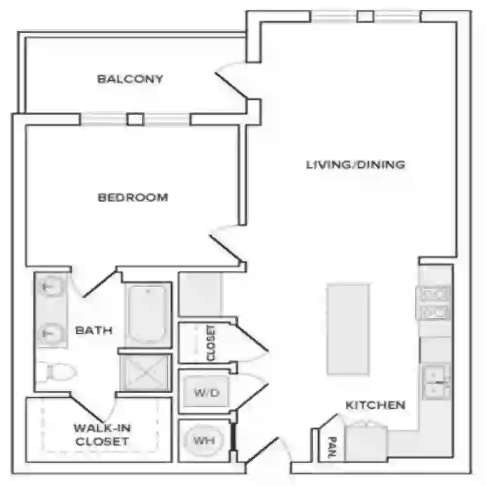 Katy Trail Uptown Rise Apartments Dallas Floorplan 11