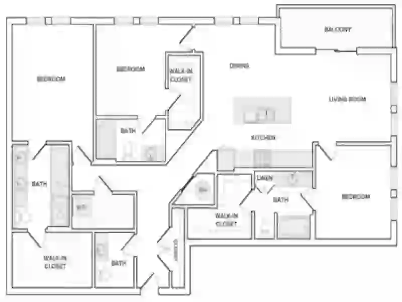 Katy Trail Uptown Rise Apartments Dallas Floorplan 21