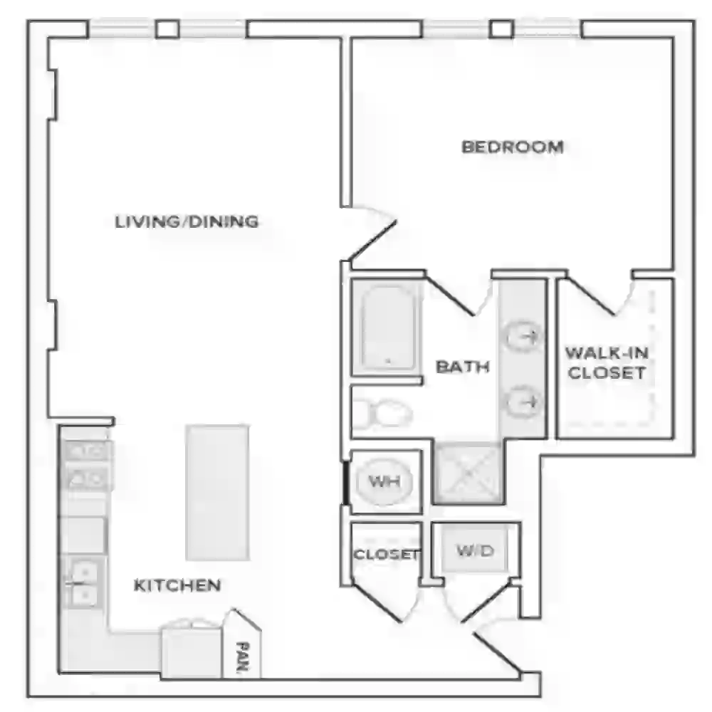 Katy Trail Uptown Rise Apartments Dallas Floorplan 8